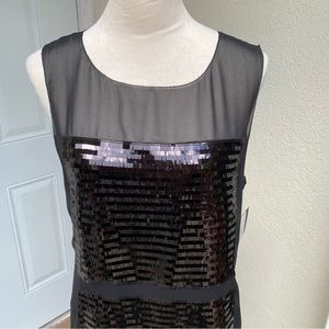 RACHEL ROY. NWT.Rachel Rachel Roy Black Sparkle/Mesh Cocktail. Party Dre…